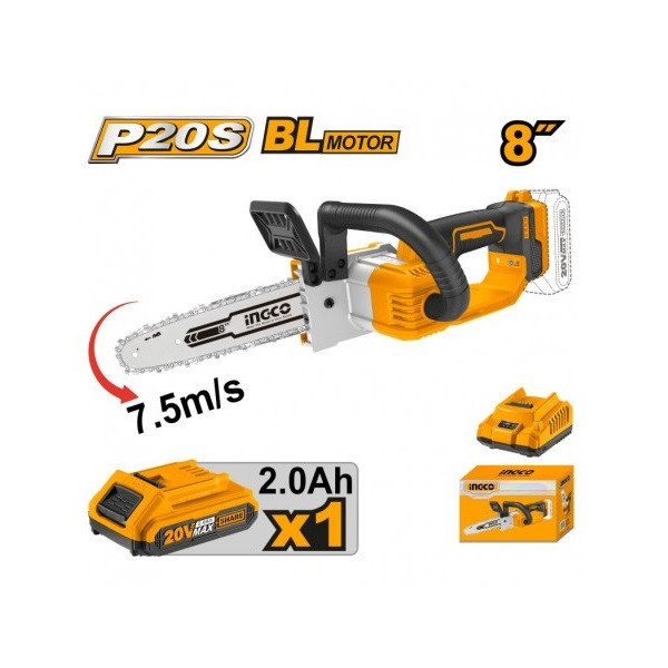 اره زنجیری شارژی اینکو مدل CGSLI20851-20V