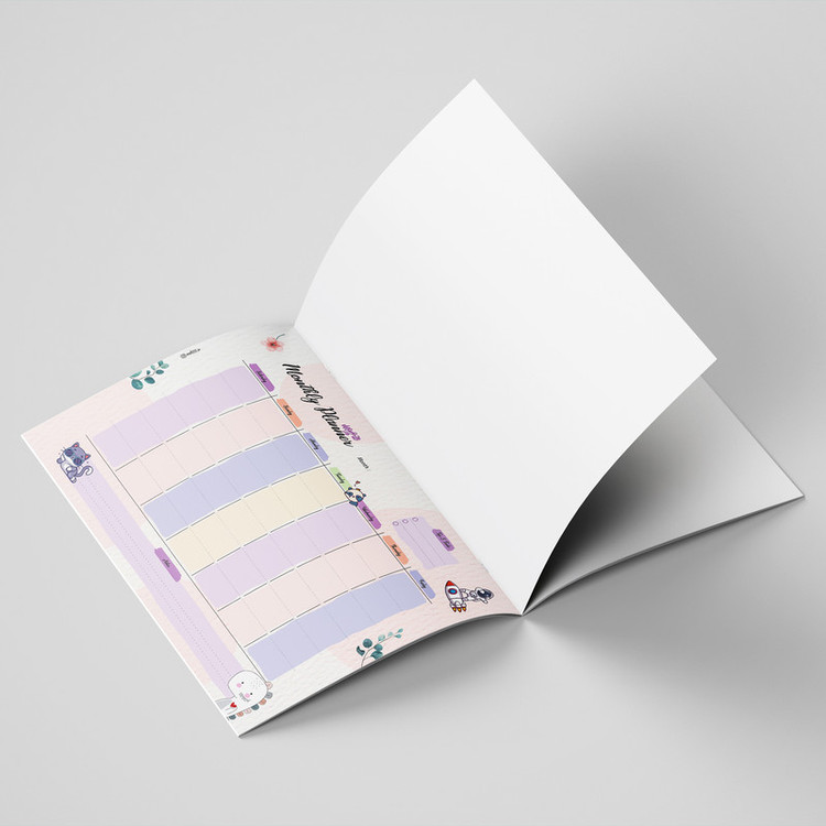 کاغذ یادداشت مدل برنامه ریزی ماهیانه طرح تایم باکس