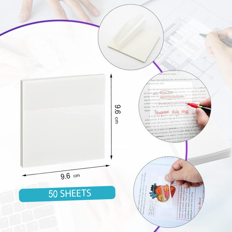کاغذ یادداشت چسب دار سرزمین طرح شفاف Transparent