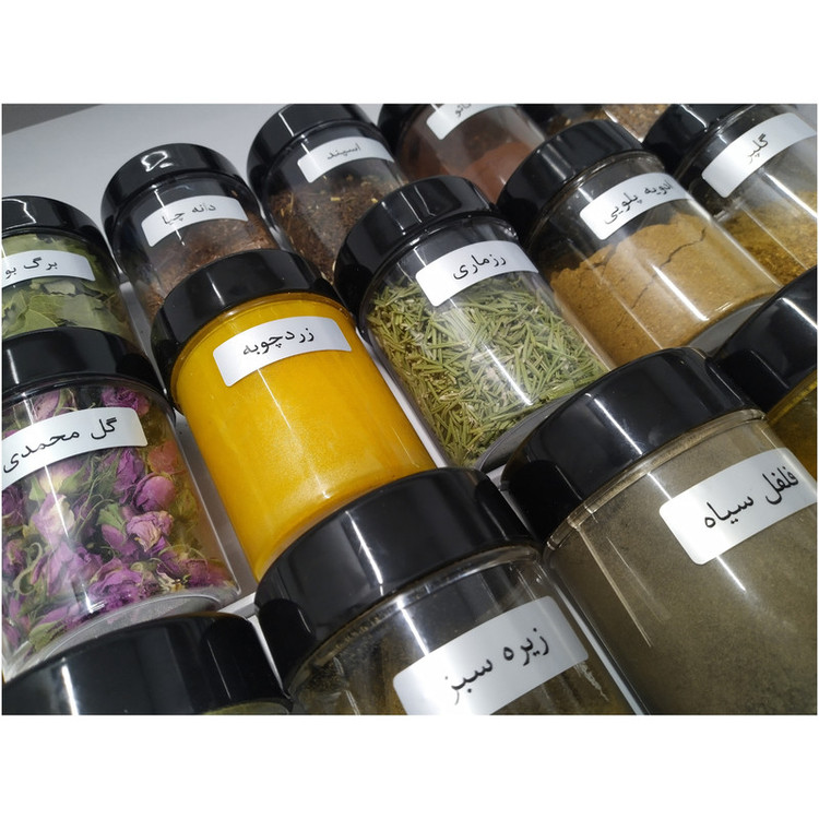 برچسب مدل نظم دهنده ادویه و حبوبات و سبزیجات بسته 120 عددی