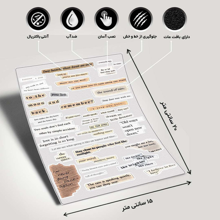 برچسب طرح وینتج مجموعه چهار عددی