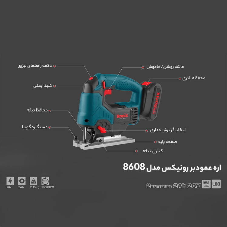 اره عمودبر رونیکس مدل 8608