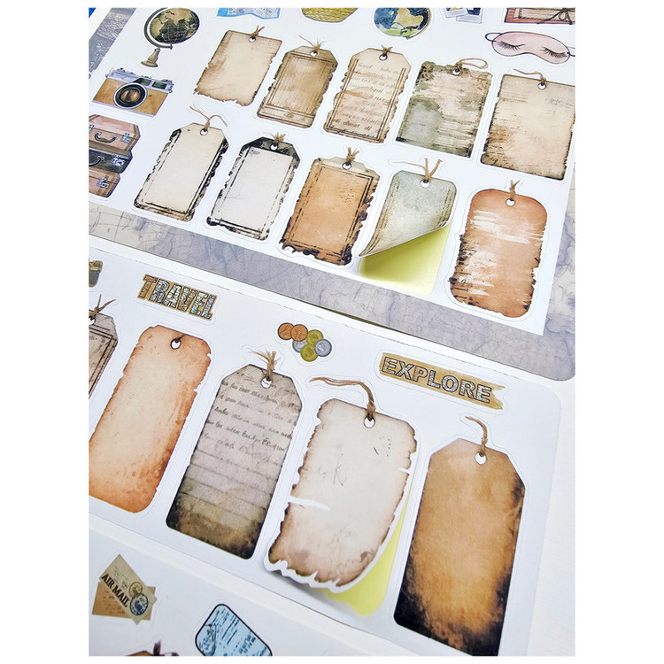 برچسب کاترینکا طرح برش خورده بولت ژورنال و اسکرپ بوک مدل Junk Journal بسته 45 عددی