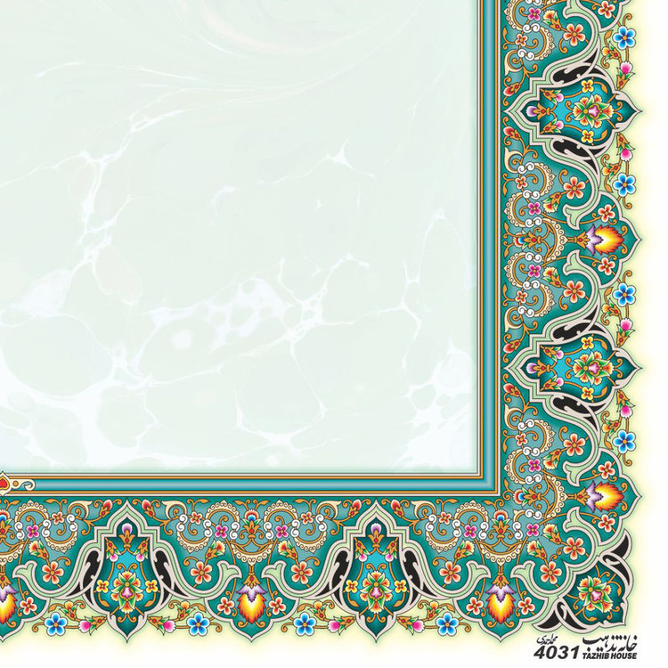 کاغذ تذهیب A4 خانه تذهیب طرح ماهی کد 4031 بسته 20عددی