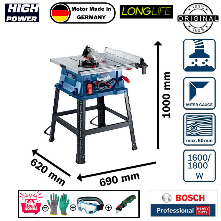 اره میزی 1800 وات بوش مدل حرفه ای مدل Table Saw 254 New Motor Extra