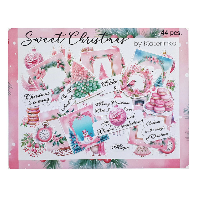 برچسب کاترینکا طرح برش خورده بولت ژورنال و اسکرپ بوک مدل Sweet Christmas بسته 44 عددی