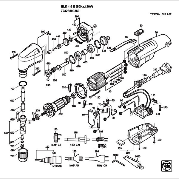 قیچی برقی عمود بر فاین مدل BLK 1.6E