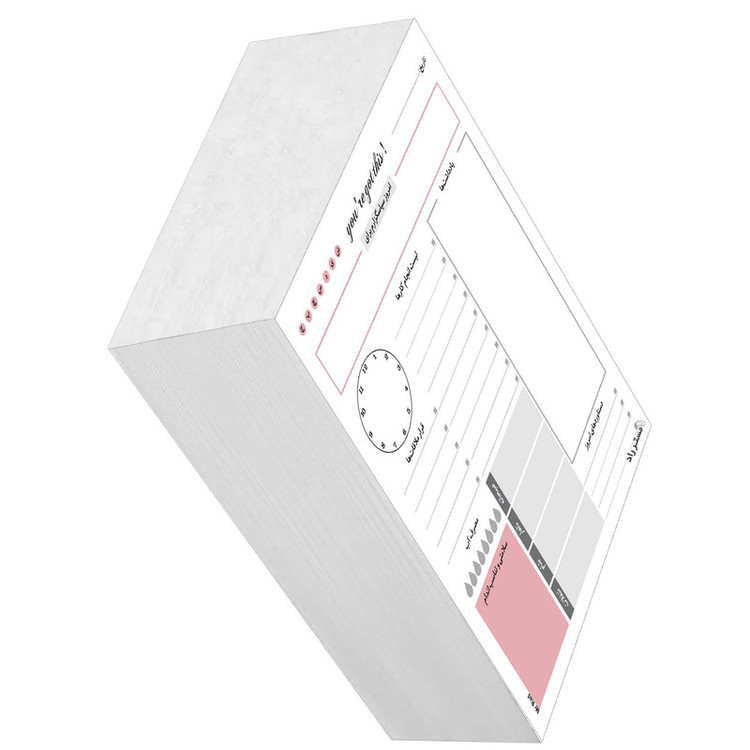 کاغذ یادداشت مستر راد مدل نوتپد طرح پلنر روزانه تایم باکس کد timebox 1641