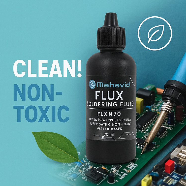 فلاکس لحیم کاری پایه آب مهاوید مدل FLXN70 حجم 70 میلی لیتر