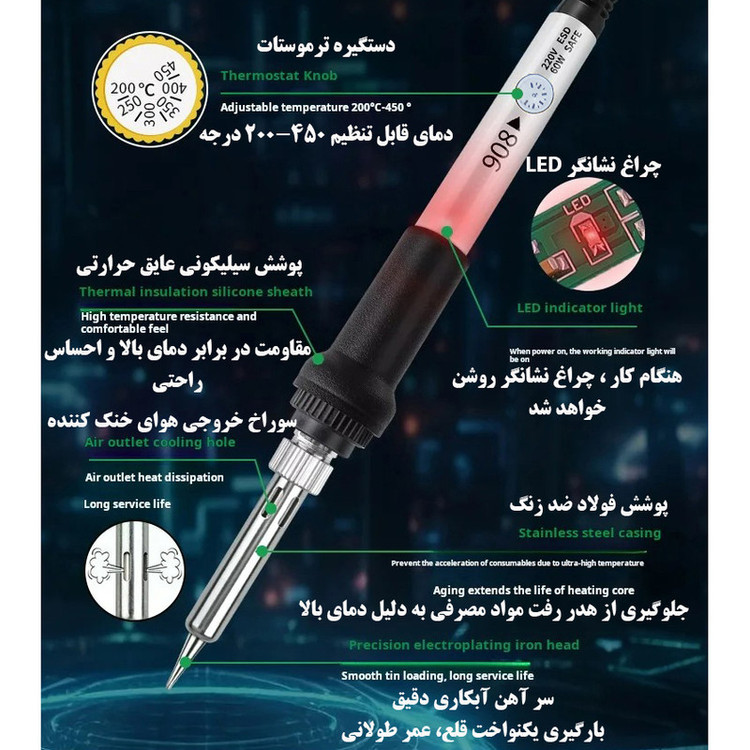 هویه 60 وات سی جی مدل 908