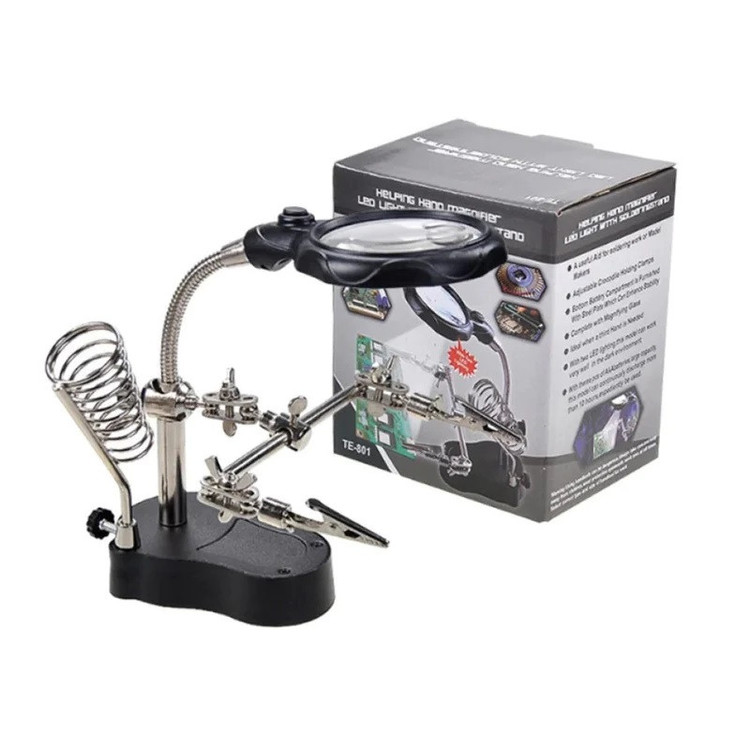 گیره مونتاژ مدل TE-801 به همراه ذره بین