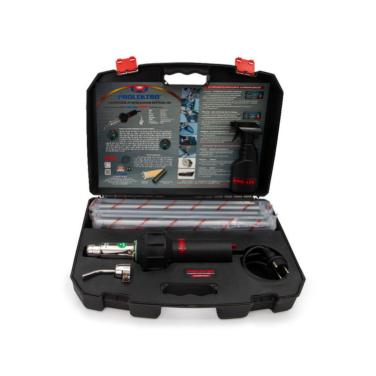 دستگاه جوش پلاستیک 1650 وات پرولکترو مدل چراغدار ست کد Pro-lek 9000 Set Plus