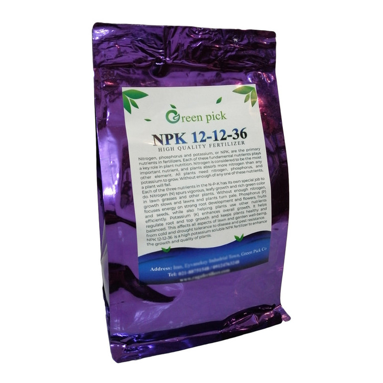 کود پتاس بالا گرین پیک مدل NPK 12-12-36 وزن یک کیلوگرم