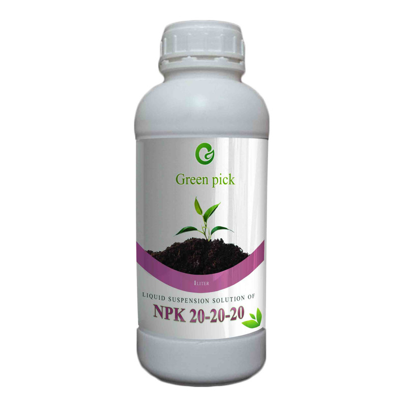 محلول مایع کود سه بیست گرین پیک مدل NPK 20 20 20 یک لیتر