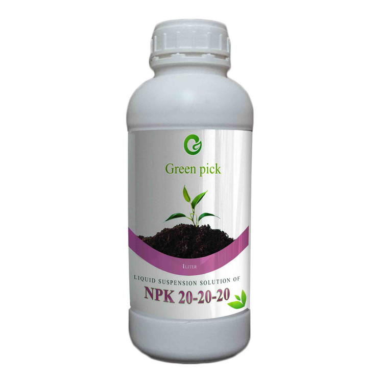 محلول مایع کود سه بیست گرین پیک مدل NPK 20 20 20 یک لیتر