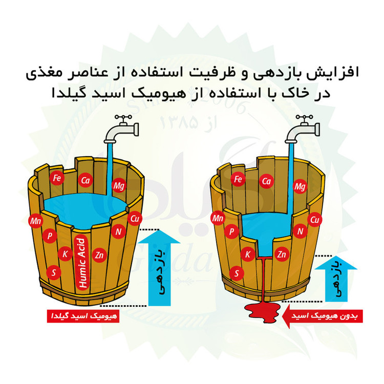 هیومیک اسید گرانول درخت و باغچه گیلدا مدل GHAG1 وزن 1 کیلوگرم