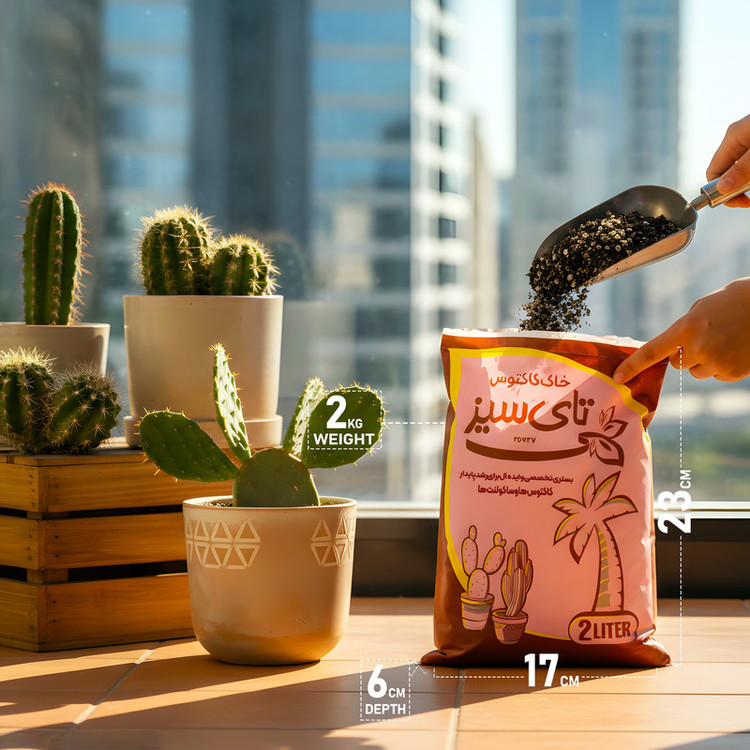 خاک کاکتوس و ساکولنت تای سیز مدل TCM2 حجم 2 لیتر