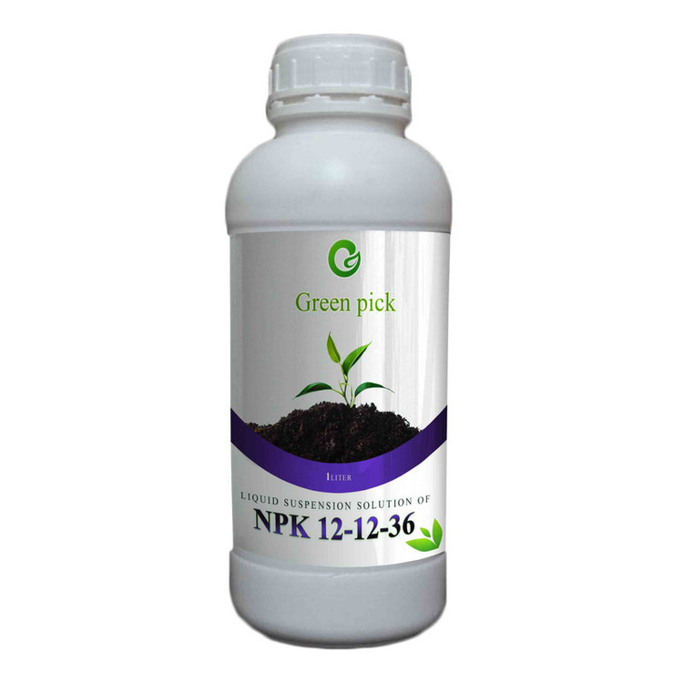 محلول مایع کود پتاس بالا گرین پیک مدل NPK 12 12 36 حجم یک لیتر