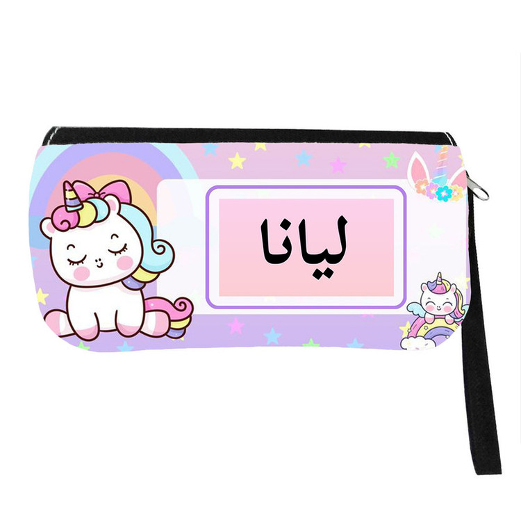 جامدادی مدل اسم شخصی طرح تک شاخ یونیکورن اسم لیانا کد 0773