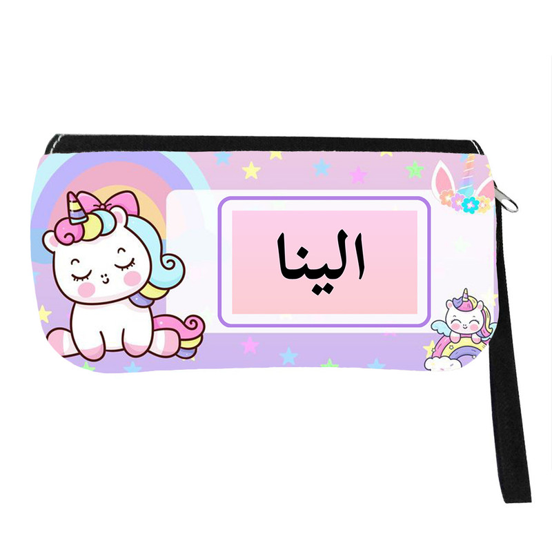 جامدادی مدل اسم شخصی طرح تک شاخ یونیکورن اسم الینا کد 0819