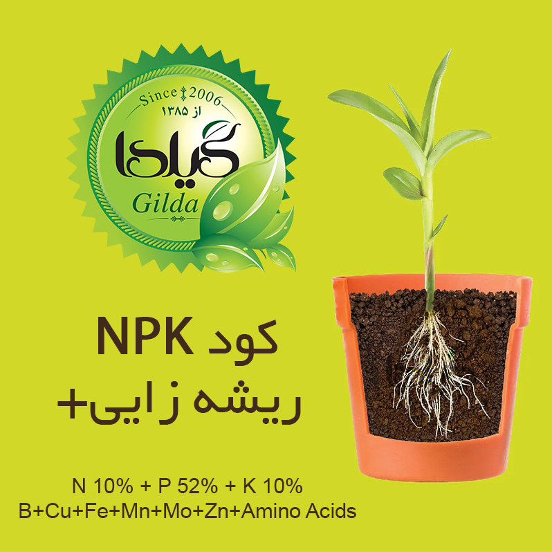 کود کامل NPK ریشه زایی+ گیلدا مدل فسفر بالا وزن 25 گرم