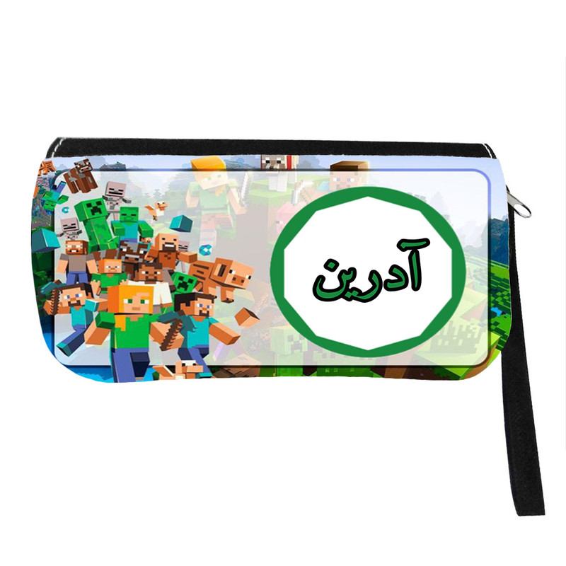 جامدادی مدل اسم شخصی طرح ماینکرافت اسم آدرین کد 0733