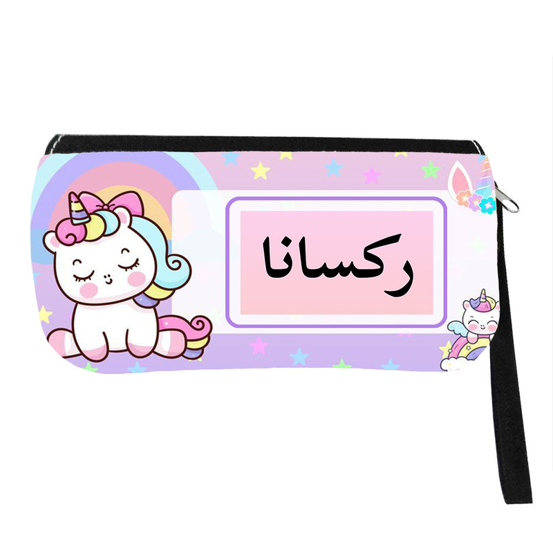 جامدادی مدل اسم شخصی طرح تک شاخ یونیکورن اسم رکسانا کد 0802