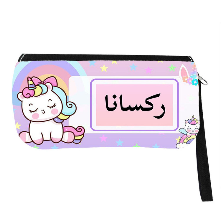 جامدادی مدل اسم شخصی طرح تک شاخ یونیکورن اسم رکسانا کد 0802