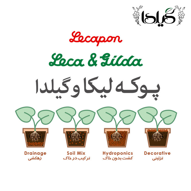 پوکه لیکا ریز گیلدا مدل Lecapon حجم 15 لیتر