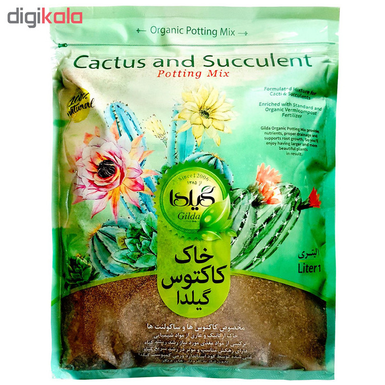 خاک کاکتوس و ساکولنت گیلدا مدل GC01L بسته 1 لیتری