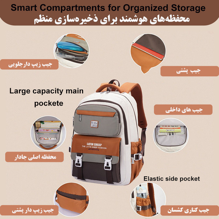 کوله پشتی مدرسه هپی تایم کد5081