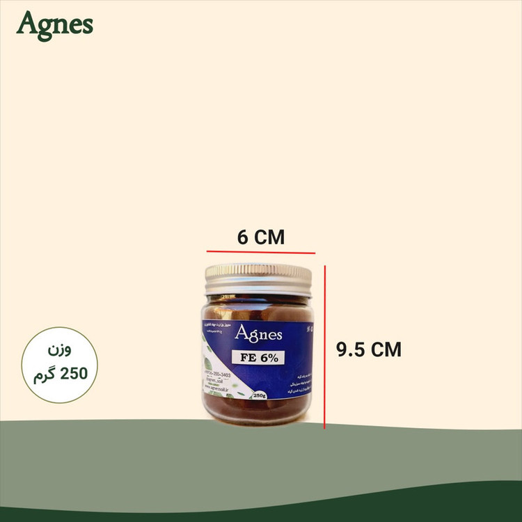 کود کلات آهن آگنس مدل AgFe6%-250 وزن 250 گرم