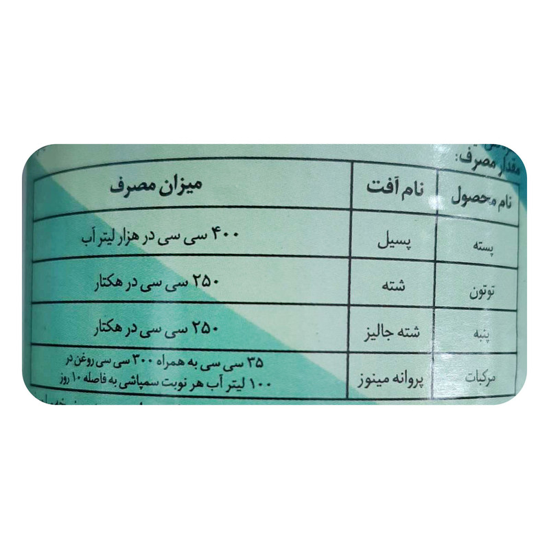 سم ایمیداکلوپراید مهان مدل کنفیدور حجم 250 میلی لیتر
