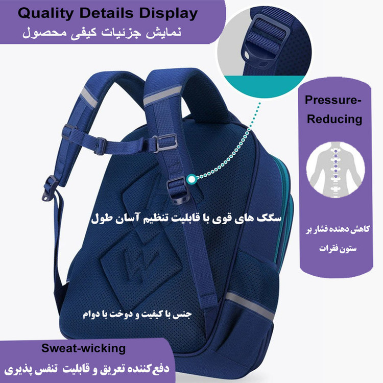 کوله پشتی مدرسه هنگ وو کد 5146 به همراه جامدادی