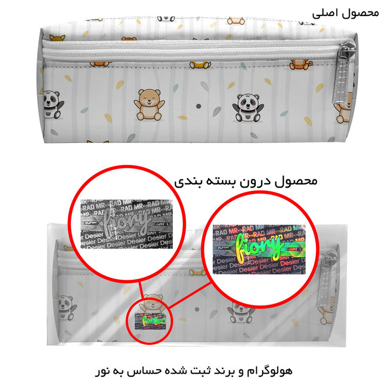 جامدادی مستر راد مدل سه زیپ طرح خرس های مهربون کد fiory 2443
