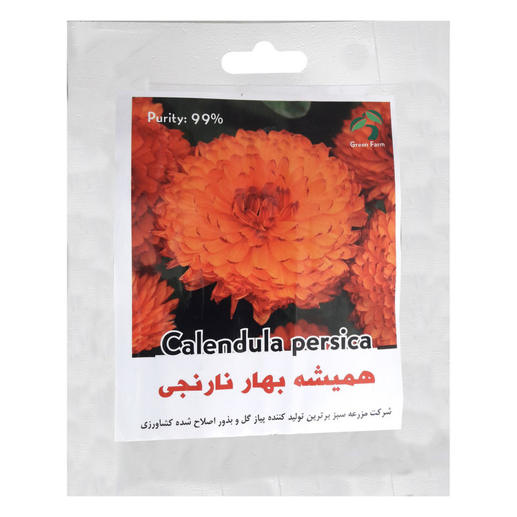 بذر گل همیشه بهار نارنجی گرین فارم کد 003 بسته 3 عددی