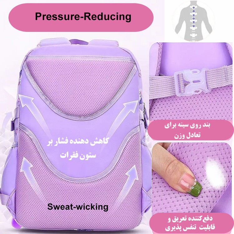 کوله پشتی مدرسه زد ام بیبی مدل کرومی