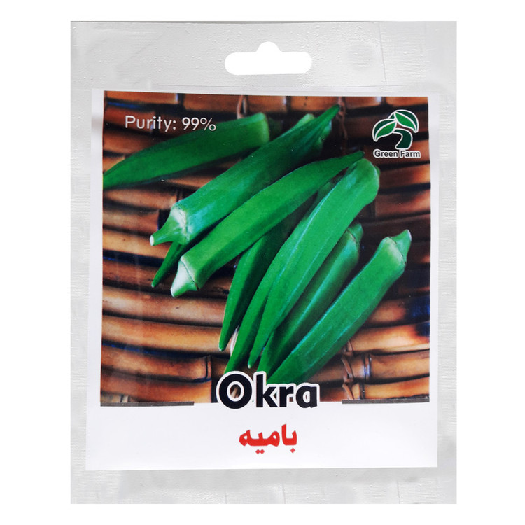بذر بامیه گرین فارم کد BZT-48 بسته 2 عددی