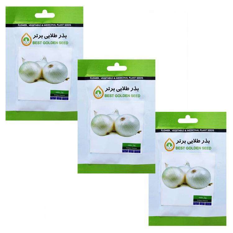 بذر پیاز سفید بذر طلایی برتر کد BTB-102 مجموعه 3 عددی