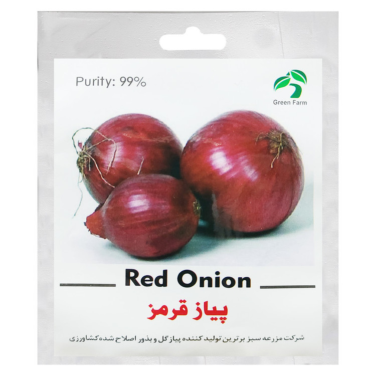 بذر پیاز قرمز گرین فارم کد GR 13 بسته 3 عددی