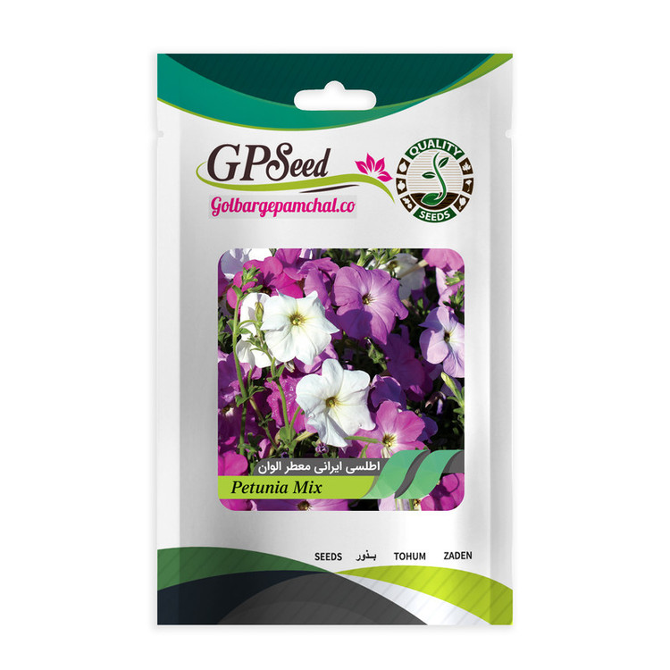 بذر گل اطلسی معطر و اطلسی رنگی گلدانی گلبرگ پامچال کد G-P-GP-04 مجموعه 4 عددی