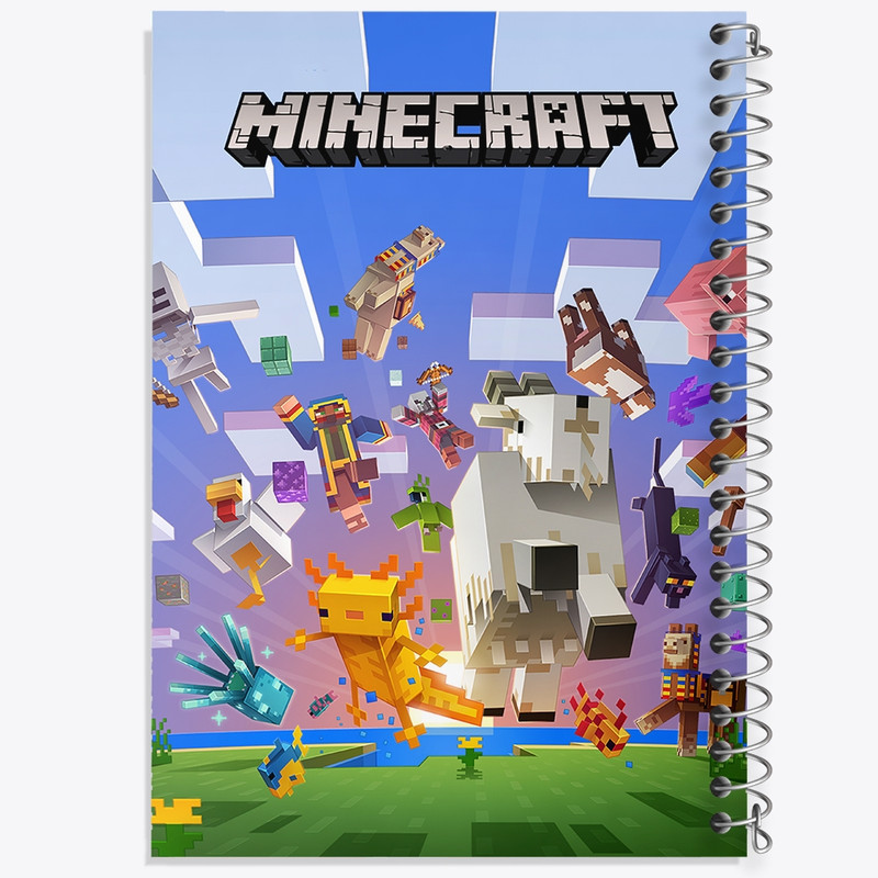 دفتر مشق 100 برگ خندالو طرح ماینکرافت (Minecraft) کد F2429