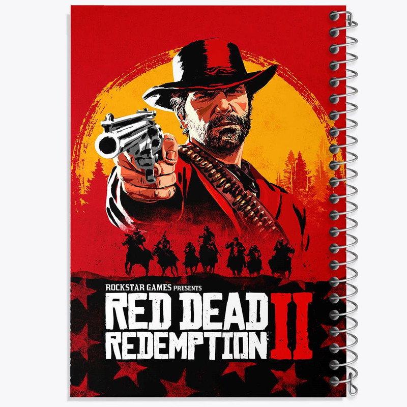 دفتر مشق 100 برگ خندالو طرح رد دد Red Dead کد 10293