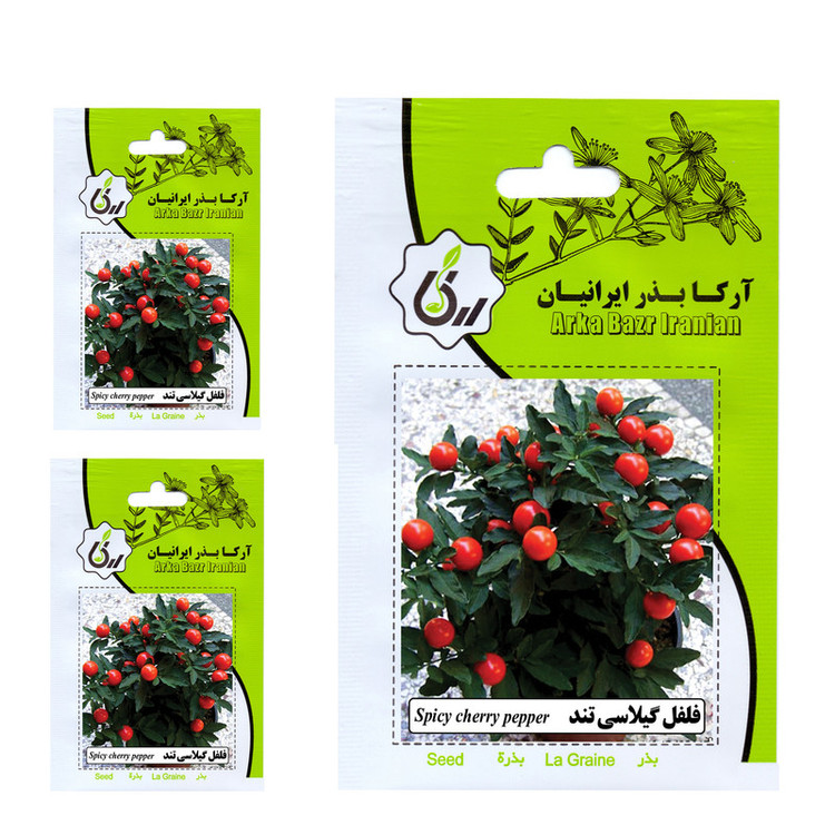بذر فلفل گیلاسی تند آرکا بذر ایرانیان کد 009 مجموعه 3 عددی