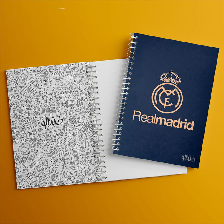 دفتر مشق 100 برگ خندالو طرح باشگاه رئال مادرید Real Madrid کد 1992