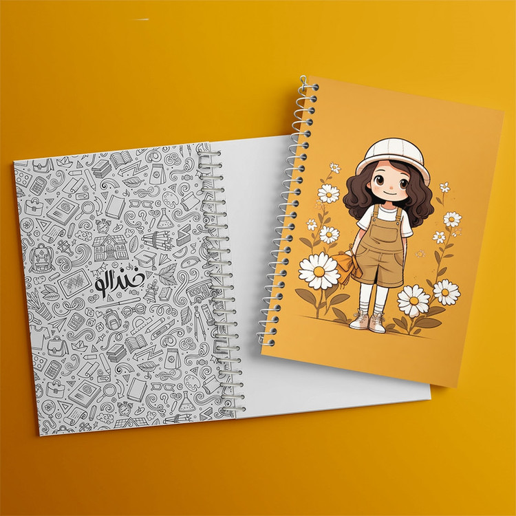 دفتر مشق 100 برگ خندالو طرح دخترانه کد F2098