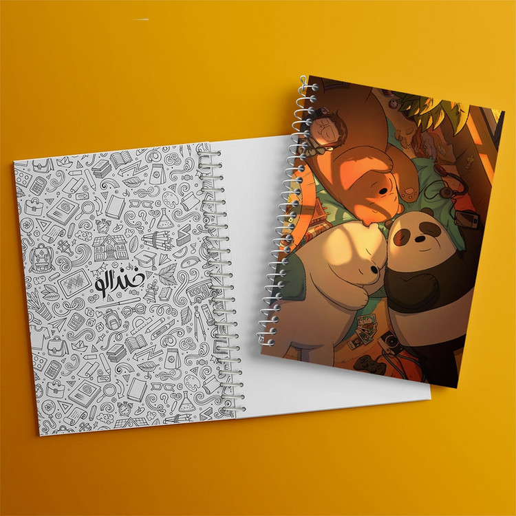 دفتر مشق 100 برگ خندالو طرح سه خرس کله پوک کد F1299
