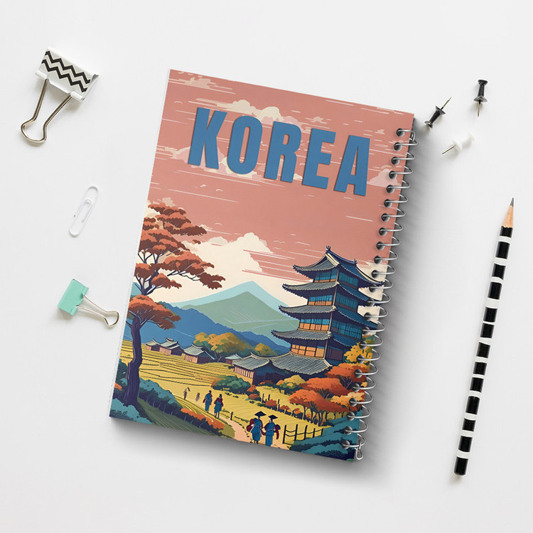 دفتر مشق 100 برگ خندالو طرح کره (Korea) کد F6304