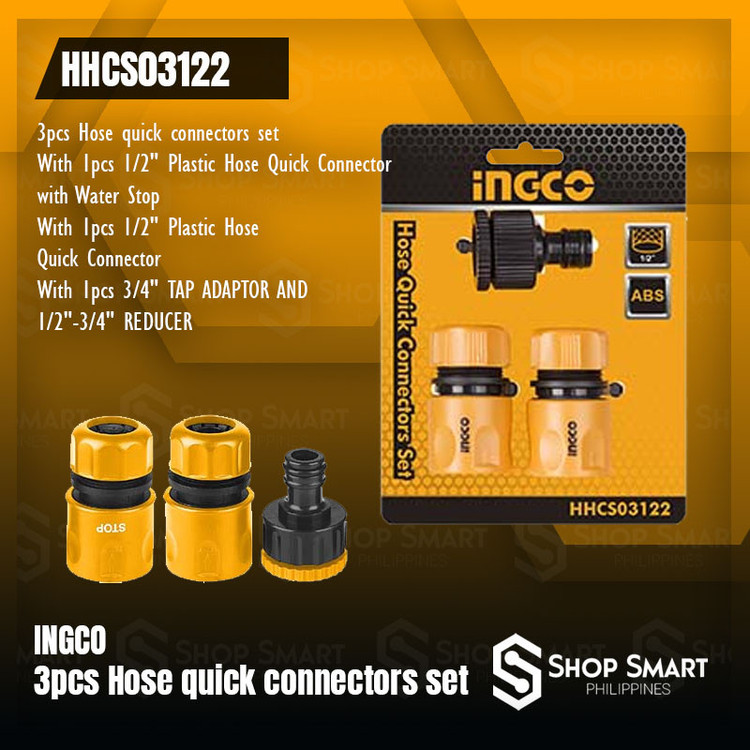 کوپلینگ شلنگ آب اینکو مدل HHCS-03122 مجموعه 3 عددی