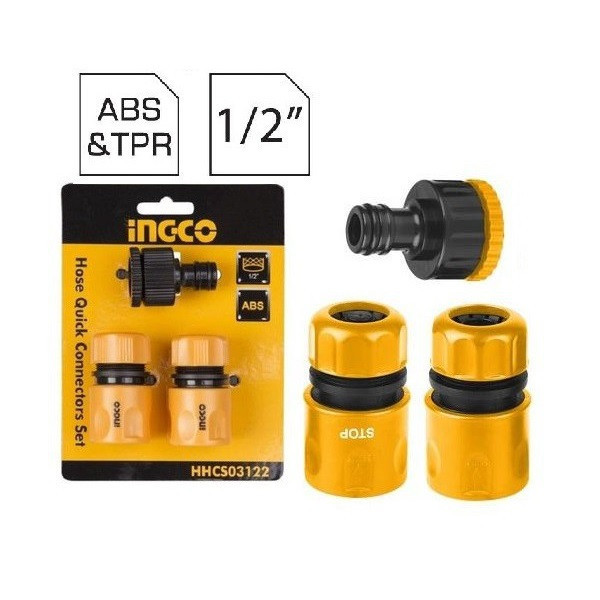 کوپلینگ شلنگ آب اینکو مدل HHCS-03122 مجموعه 3 عددی